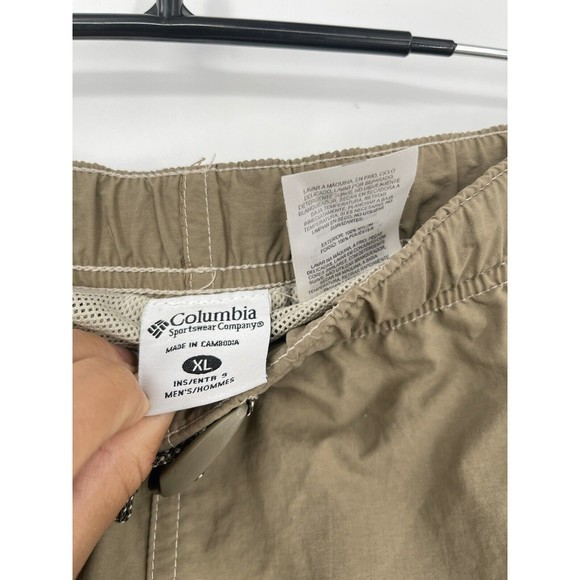 Columbia Men's Fishing Cargo Shorts XL Zipper Pockets Mesh Inside - Picture 2 of 7
